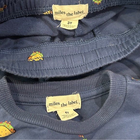 3&4Y Miles the Label Taco Print Sweatshirt & Shorts Set - Picture 6 of 8